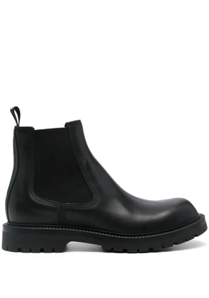 Gucci Web stripe-trim boots - Black