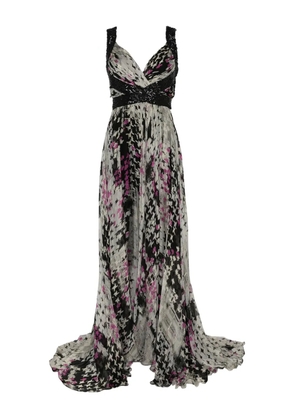 Gemy Maalouf embellished V-neck maxi dress - Grey