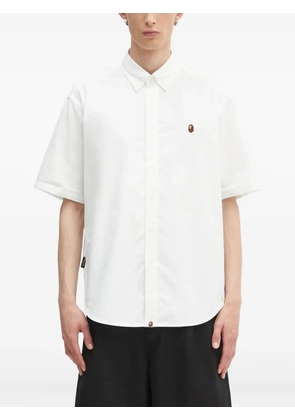 A BATHING APE® One Point embroidered short-sleeve shirt - White