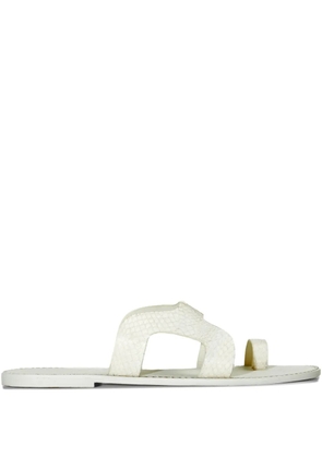 Osklen textured sandals - White