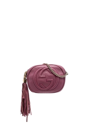 Gucci Pre-Owned 2016-2025 Mini Pebbled Calfskin Soho Chain crossbody bag - Pink