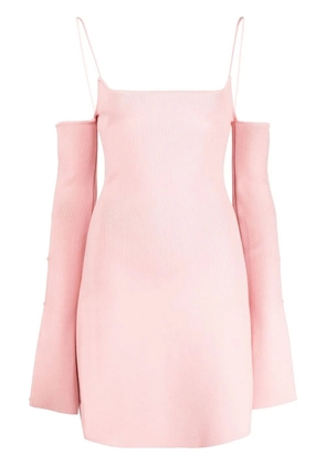 MACH & MACH crystal bow minidress - Pink