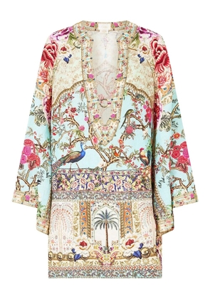 Camilla Sultans And Queens V-neck mini dress - Neutrals