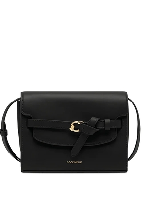 Coccinelle knot-detail leather shoulder bag - Black