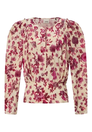 ISABEL MARANT Zarga silk floral top - Neutrals