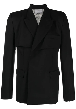VTMNTS buttoned virgin wool-blend blazer - Black