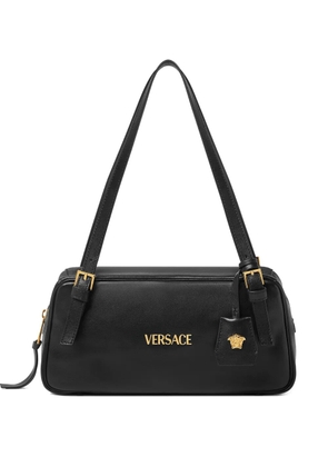 Versace logo-plaque shoulder bag - Black
