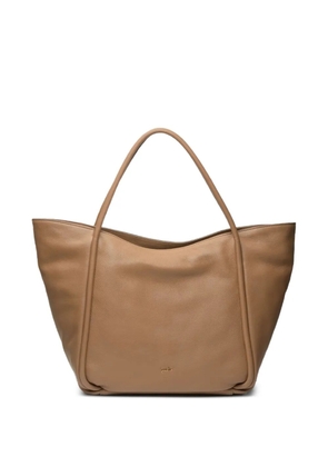 Poche Paris leather tote bag - Brown