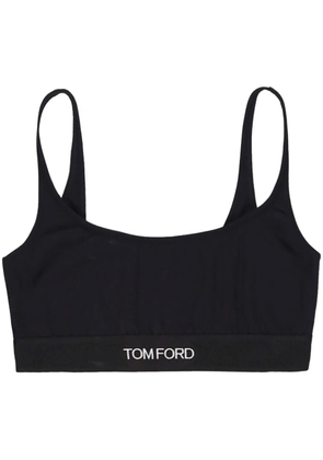 TOM FORD Signature logo-tape bralette - Black
