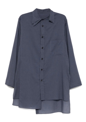 Yohji Yamamoto long-sleeved shirt - Blue