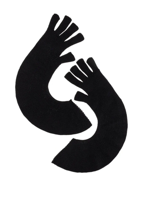 Homme Plissé Issey Miyake ribbed gloves - Black