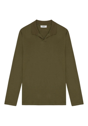 NN07 long-sleeve polo-collar t-shirt - Green