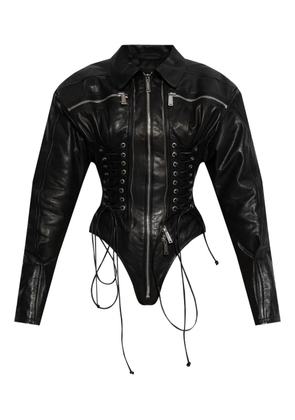 DSQUARED2 Ducati x D2 zip-up lace-up jacket - Black