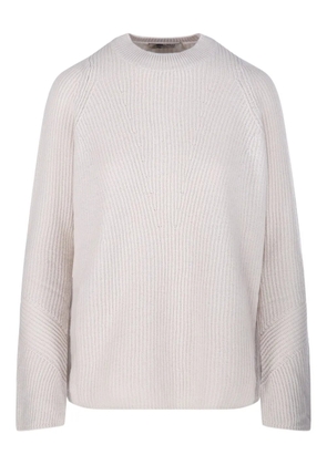'S Max Mara ribbed-knit raglan-sleeve sweater - White