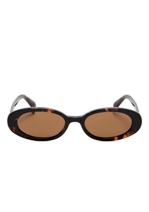 Karen Wazen oval-framed tortoiseshell sunglasses - Brown