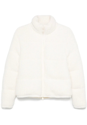 Moncler knitted puffer jacket - Neutrals