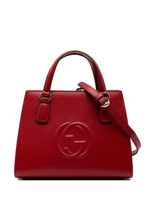 Gucci Pre-Owned 2016-2025 Medium Dollar Calf Soho Top Handle Convertible Tote satchel - Red