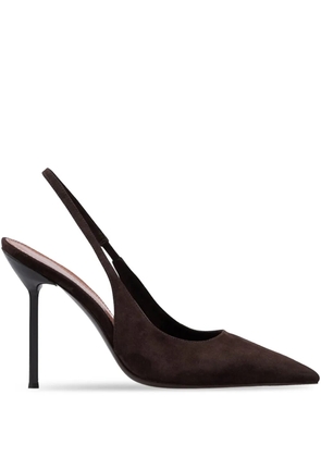 Paris Texas 105mm slingback pointed-toe pumps - Brown