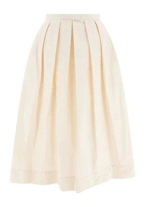 SANDBEIGE pleated bow-detail skirt - Neutrals