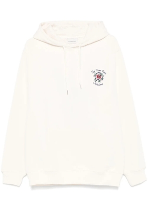 Drôle De Monsieur logo embroidered hoodie - Neutrals