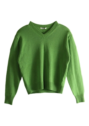 Auralee V-neck ribbed sweater - Green