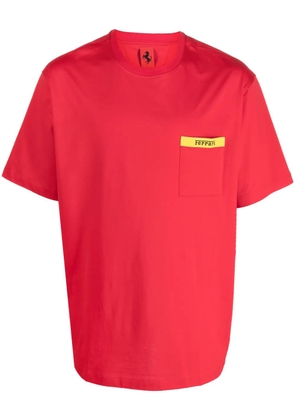 Ferrari logo-print crew-neck T-shirt - Red