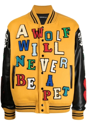 Undercover x K. Tolnoe Varsity bomber jacket - Yellow