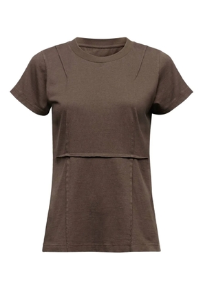 MM6 Maison Margiela panelled short-sleeve T-shirt - Brown