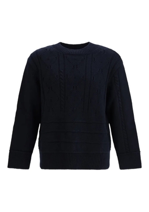 Namacheko Osterly cable-knit elbow-patch sweater - Blue