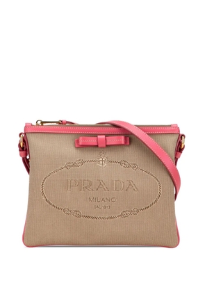 Prada Pre-Owned 2013-2025 Canvas Canapa Logo Bow crossbody bag - Brown