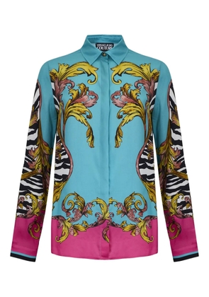 Versace Jeans Couture baroque-print button-up shirt - Blue