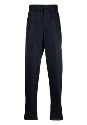 Giorgio Armani elasticated-waist cotton trousers - Blue