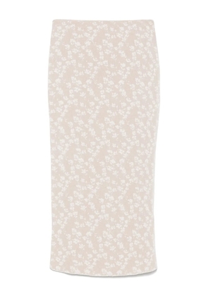 FENDI bloom-jacquard midi skirt - Neutrals