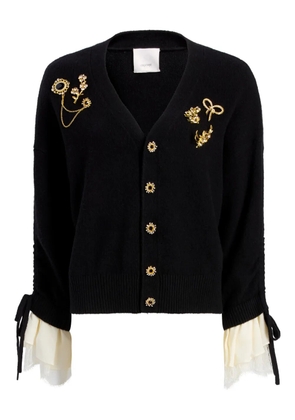 Cinq A Sept Brooches Atlas cardigan - Black