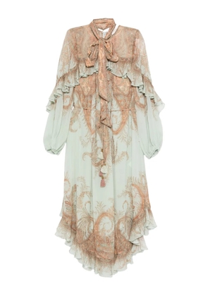 ZIMMERMANN paisley-print ruffled dress - Blue