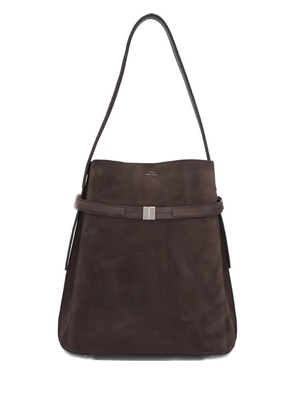 TOTEME suede-leather shoulder bag - Brown