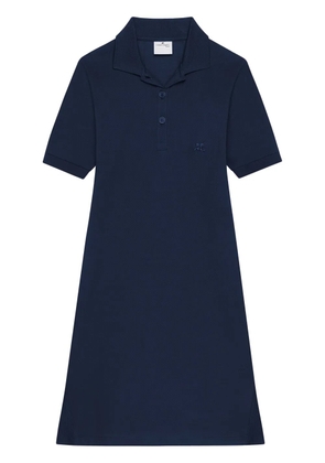 Courrèges polo-collar mini dress - Blue