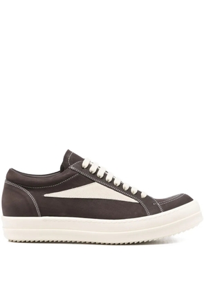 Rick Owens leather low-top sneakers - Brown