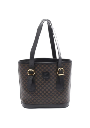 Celine Pre-Owned 2010s Macadam leather-panel shoulder bag - Brown