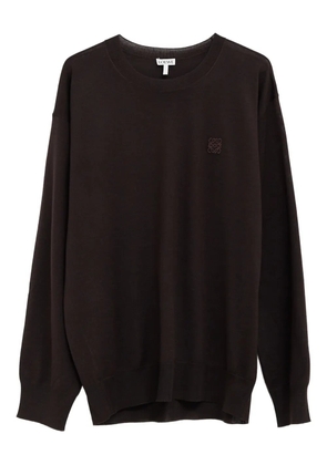 LOEWE logo-embroidered jumper - Brown