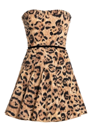 Agua By Agua Bendita Caudal Jaguar mini dress - Neutrals