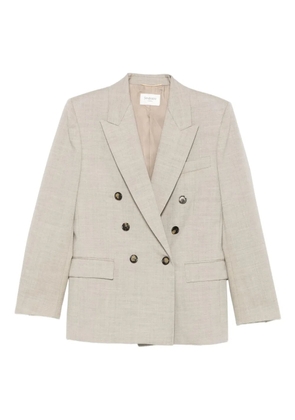 Saint Laurent double-breasted button blazer - Neutrals