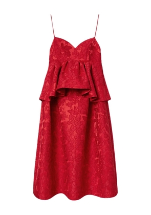 La DoubleJ Satine peplum midi dress - Red