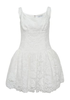 Self-Portrait floral lace mini dress - White