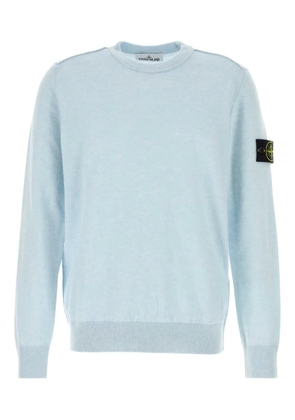 Stone Island logo-patch wool sweater - Blue