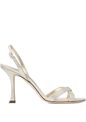 Jimmy Choo 100mm Elsy sandals - Gold