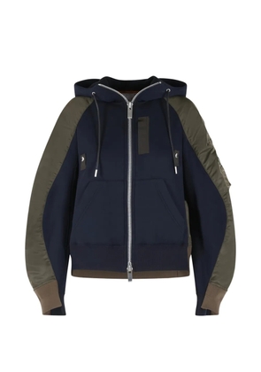 sacai Sponge zip-up hoodie - Blue