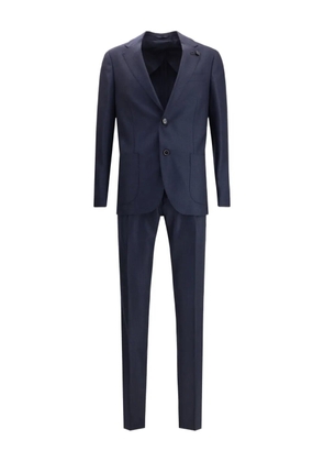 Lardini checked single-breasted suit - Blue