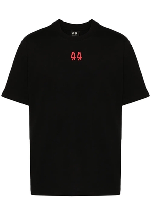 44 LABEL GROUP Lasered cotton T-shirt - Black