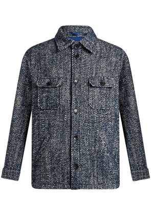 ETRO herringbone shirt jacket - Blue